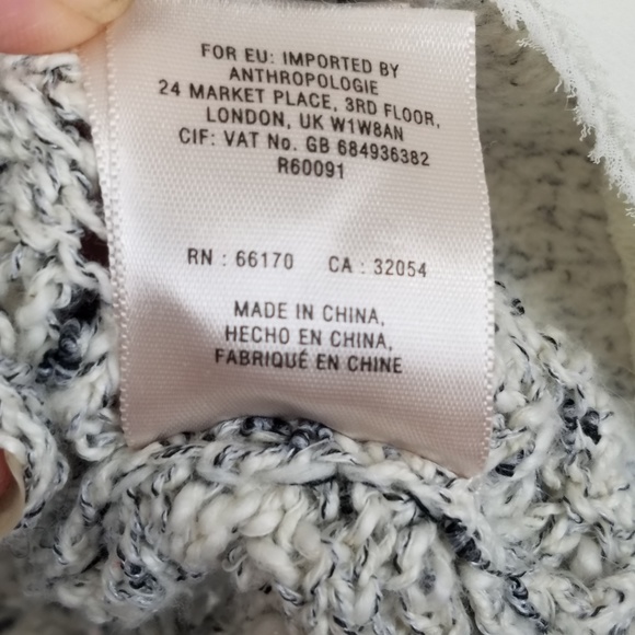 Rosie Neira Anthropologie Sweater Blazer Gray Medium - Picture 4 of 8